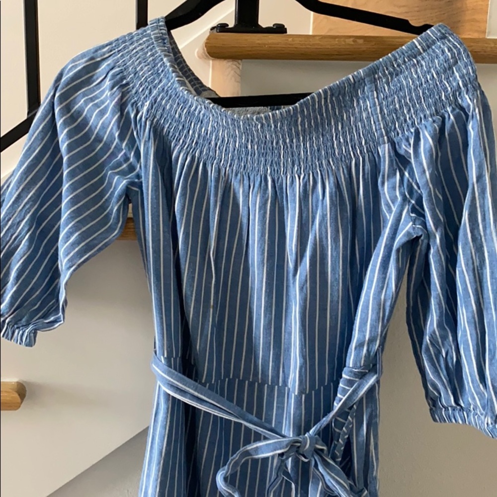 Stripped Ruffle Dress - Picture 2 of 5